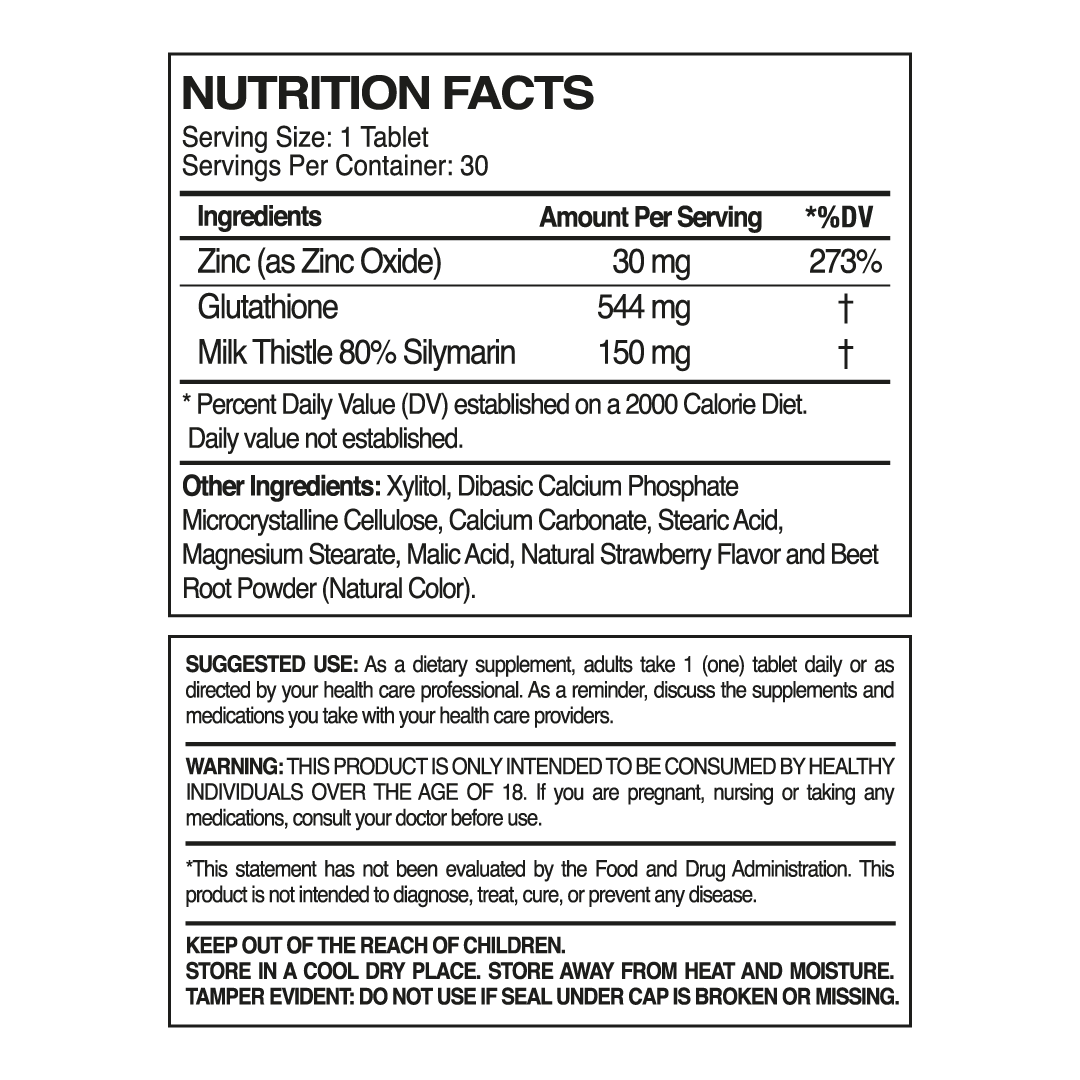 Glutathione MT + ZINC: Detox – Top Pick for Liver Health