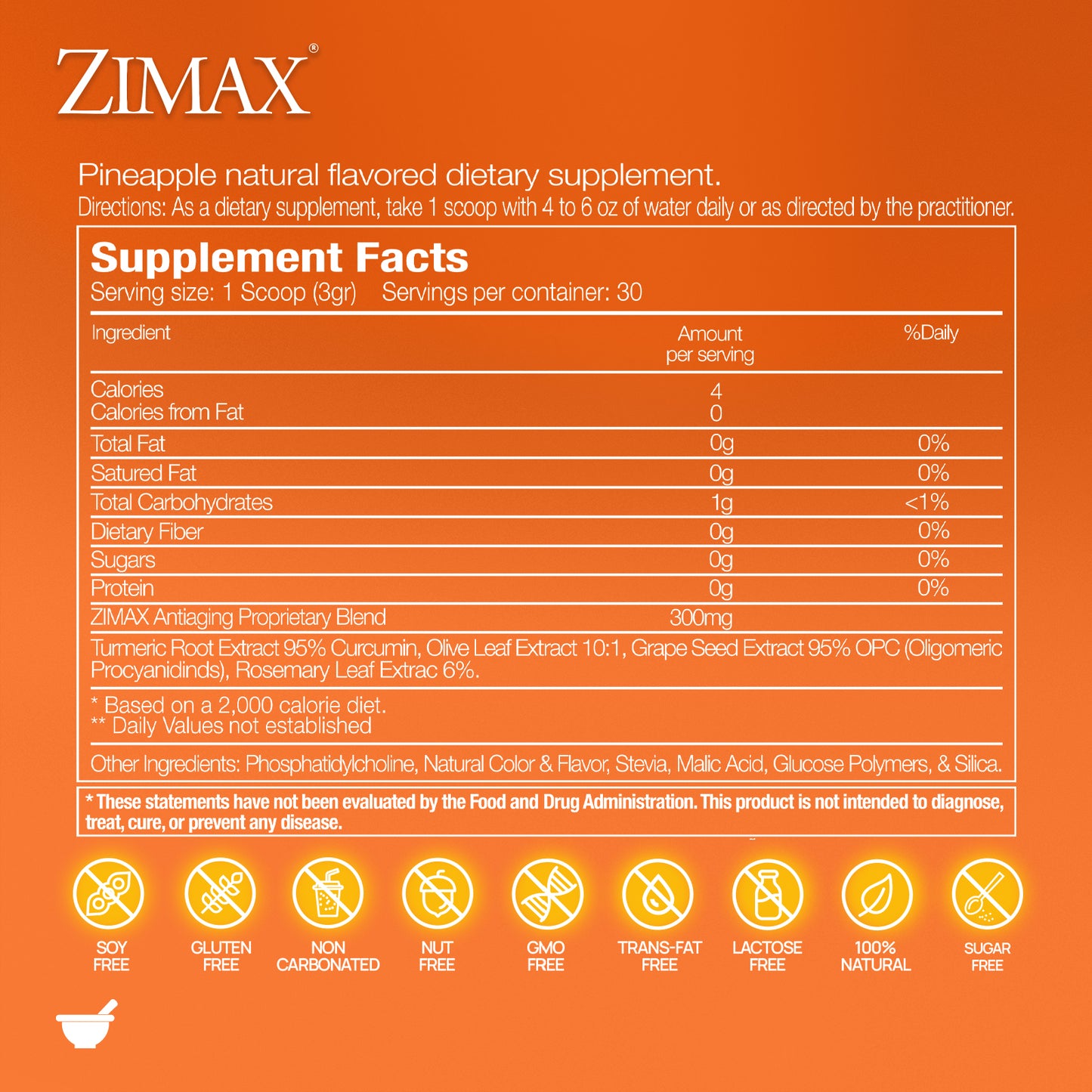 ZIMAX® Antioxidant and Anti-inflammatory (30 day-supply canister)®