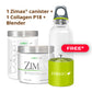 Zimax® Canister & Collagen P18 + Portable Blender