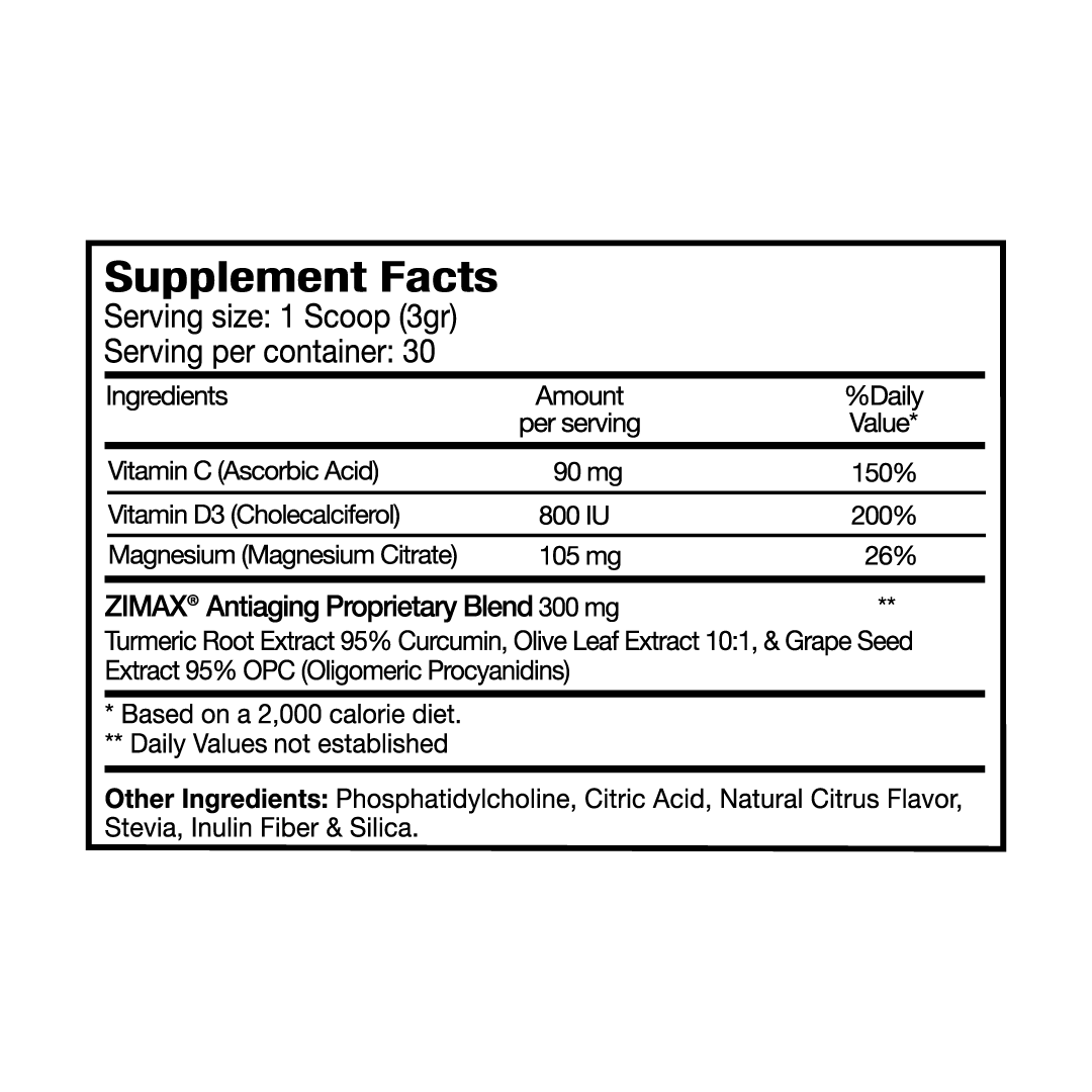 Zimax Junior: NEW NATURAL ANTIOXIDANT FLAVOR! 3 MONTHS OF ANTIOXIDANTS - Cusifit