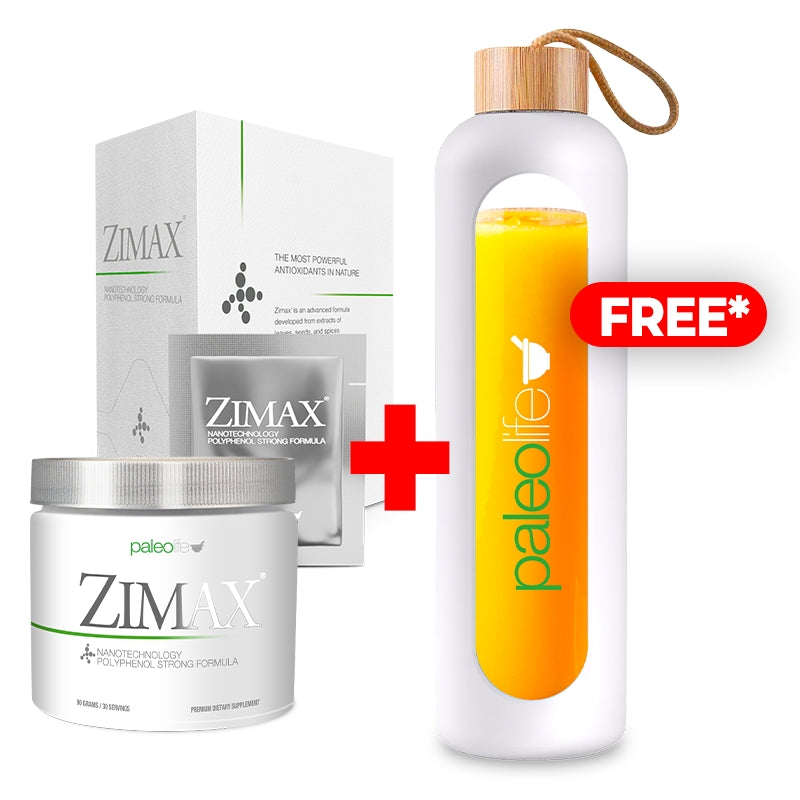 Zimax® Canister and Sachets + Free* Glass bottle and silicone sleeve