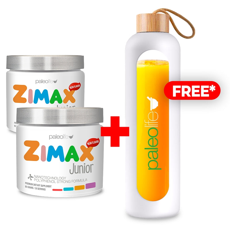 2 Zimax® Junior + Free* Glass bottle and silicone sleeve